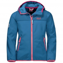 Jack Wolfskin Softshelljacke Fourwinds (wind-& wasserabweisend) waveblau Kinder/Jugendliche (164-176)